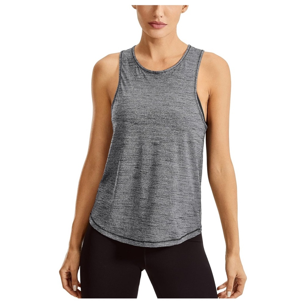 Women's Gray Sleeveless workout tank Top